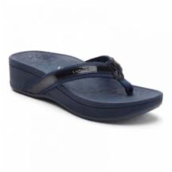 Vionic High Tide II Navy Thong Comfort Sandals Sz 10 - Picture 1 of 7